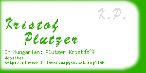 kristof plutzer business card